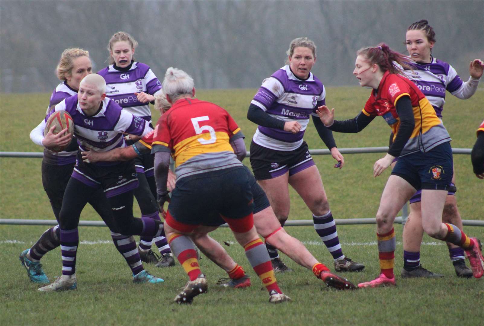 Action from Stamford Women's defeat at Peterborough. Photo: Darren Dolby