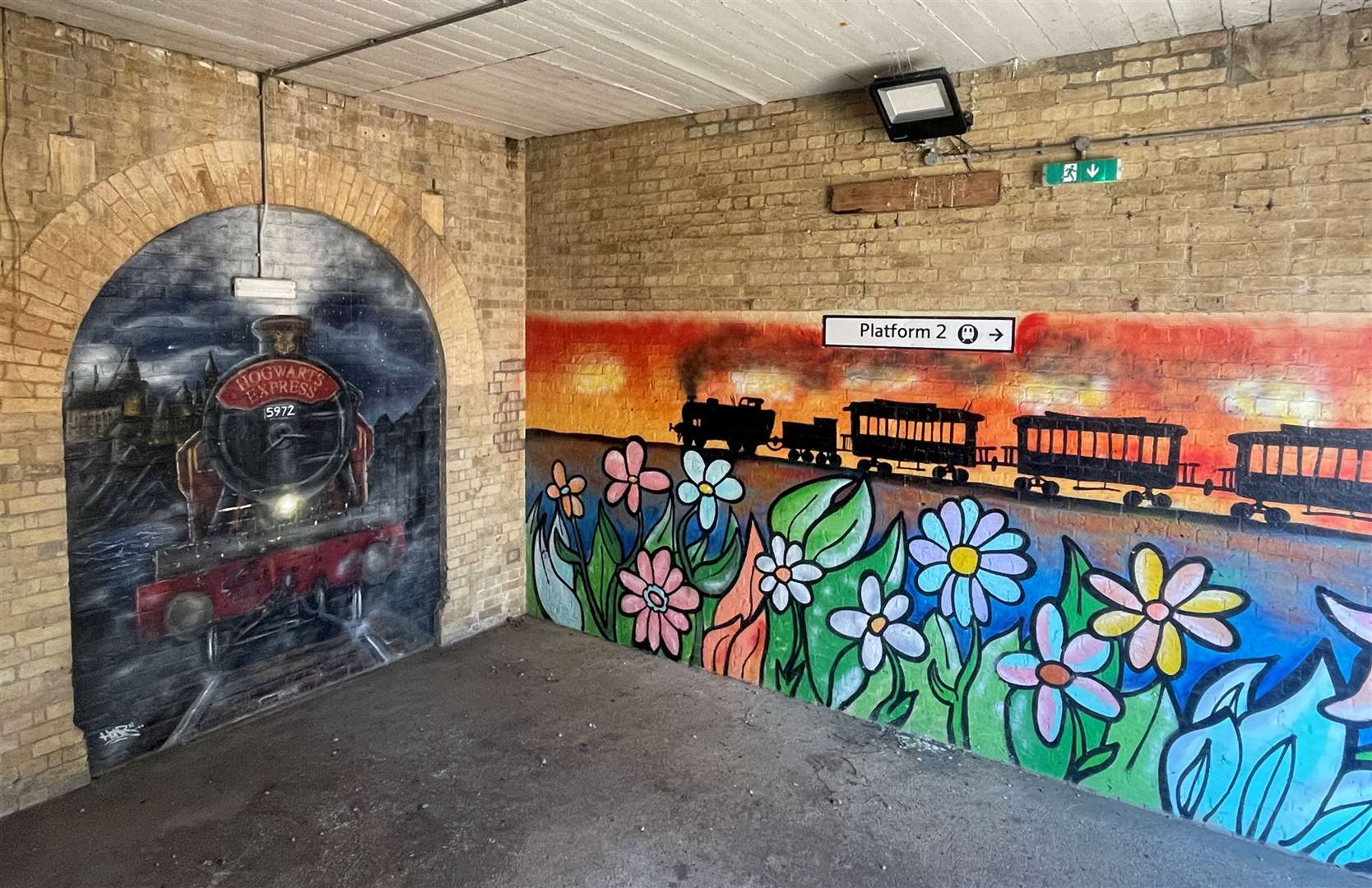 Murals at Spalding Railway Station