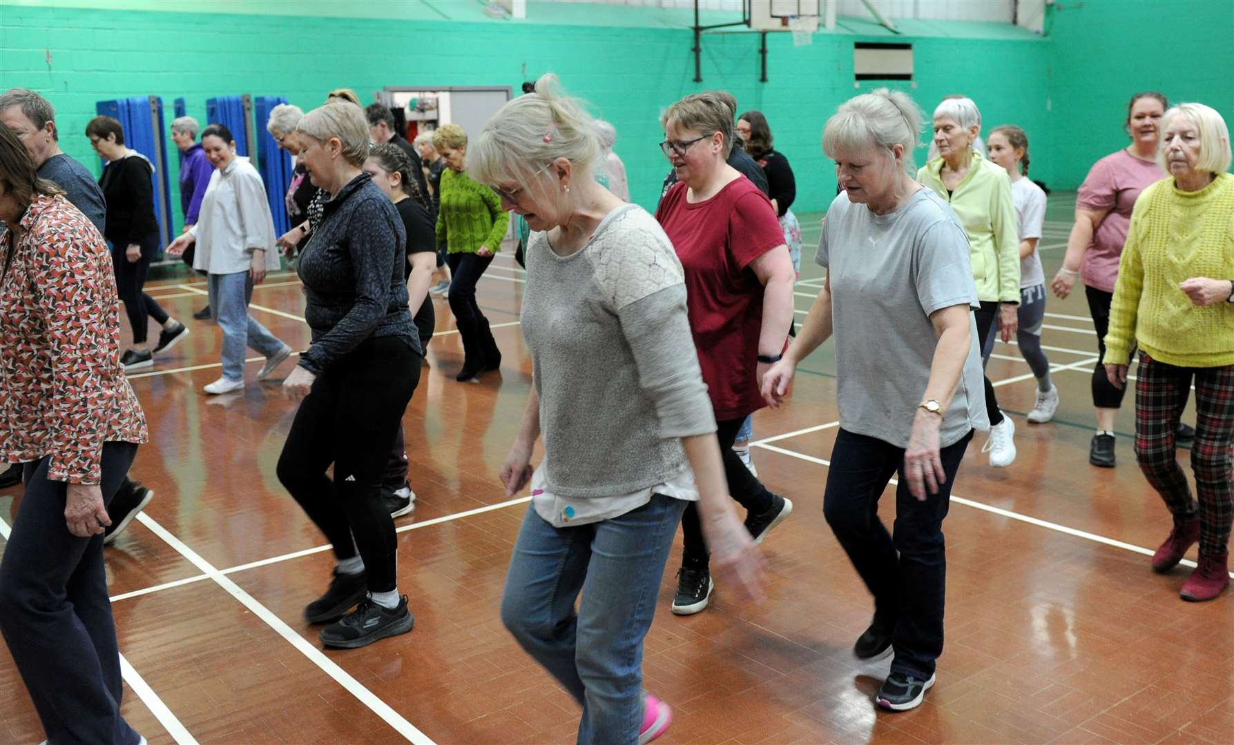 Line dancers are put through their paces