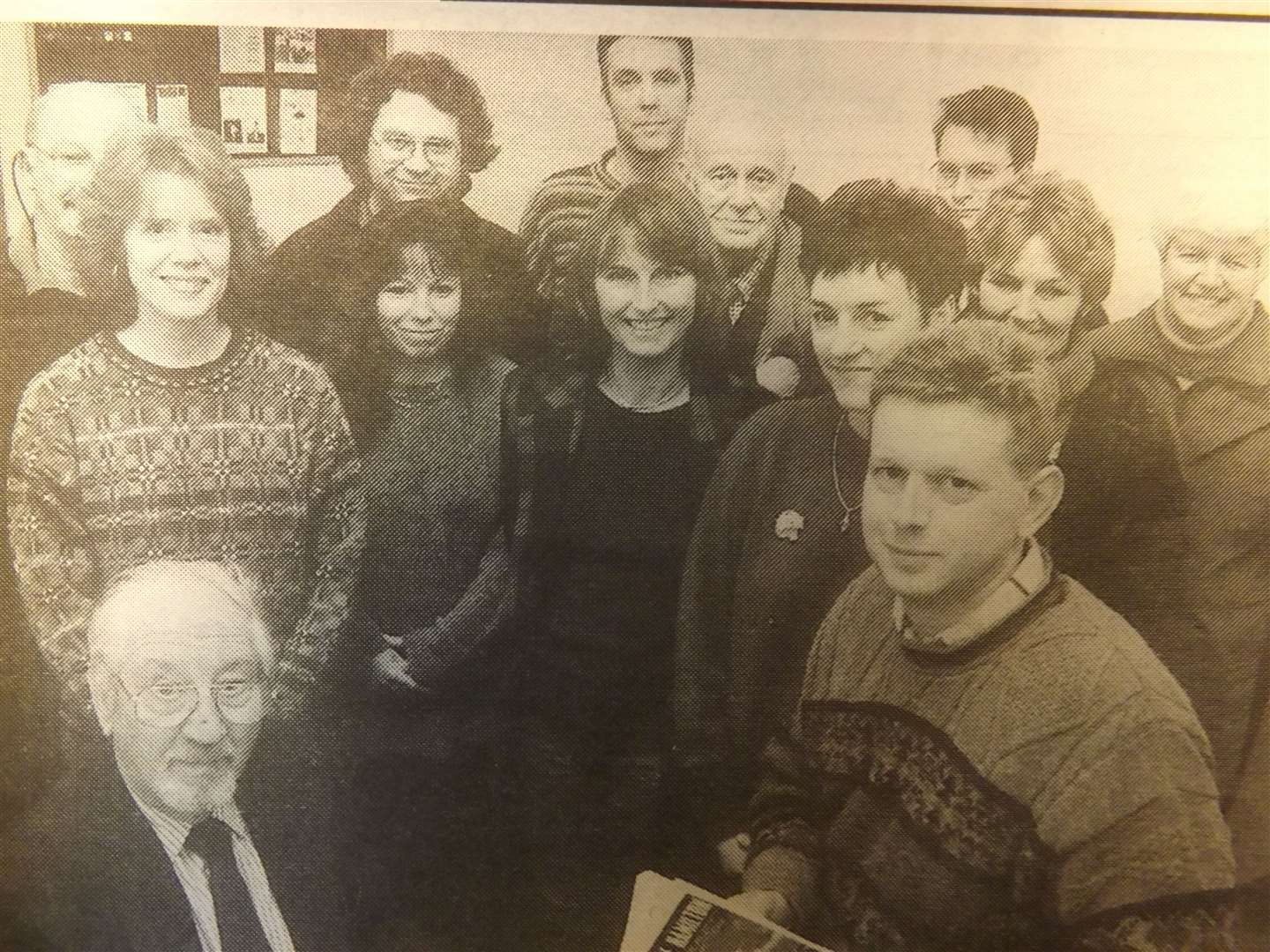 25 years ago: January 31, 1997 – The write stuff: Peter Gosling and Peter Hamilton, along with other members of Stamford Writers, compare stories.