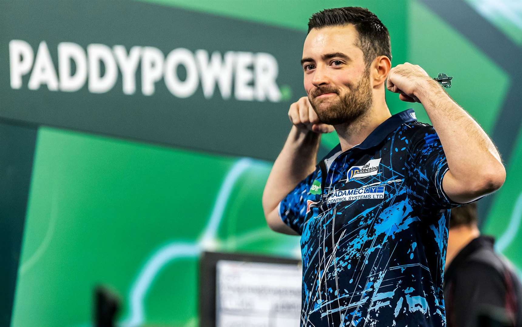 Luke Humphries beat Scott Williams in a sensational semi-final performance. Picture: Taylor Lanning/PDC