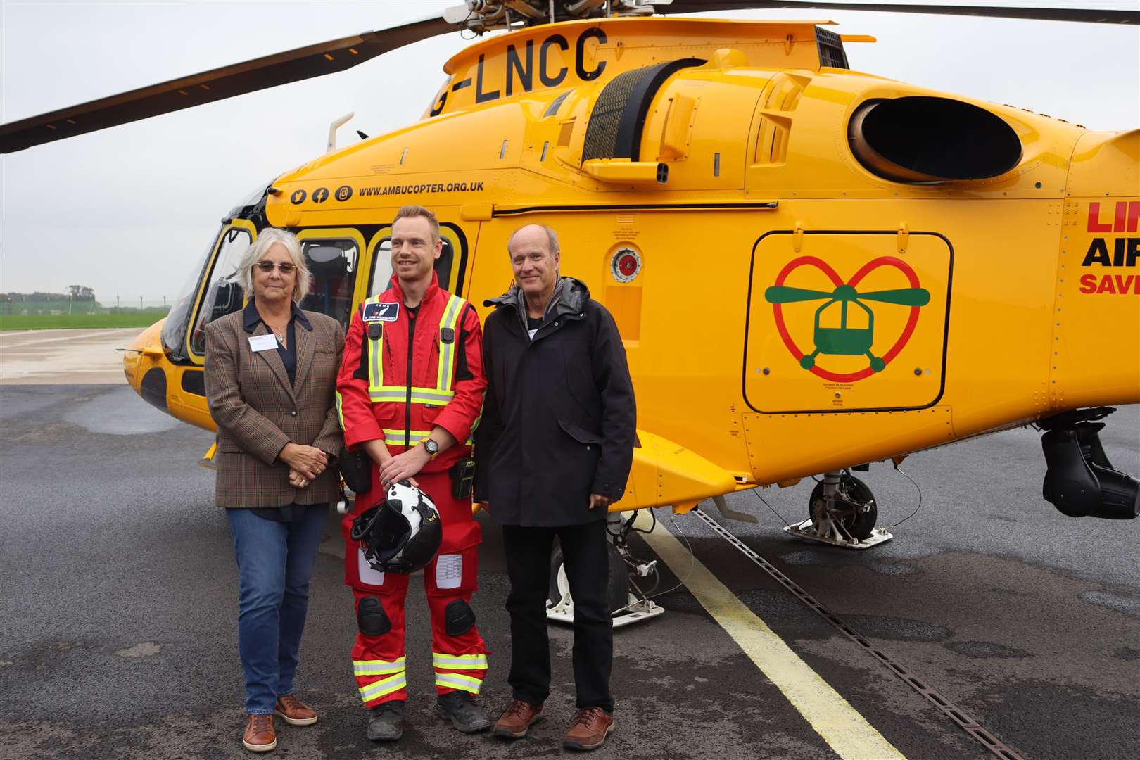 Doctor Chris Woodmansey has been given a uniform funded by the Len Pick Trust