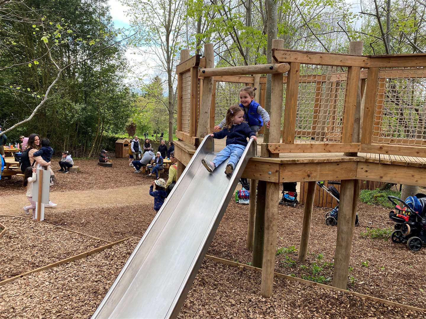 The opening of the Hide and Secrets adventure playground at Burghley House near Stamford