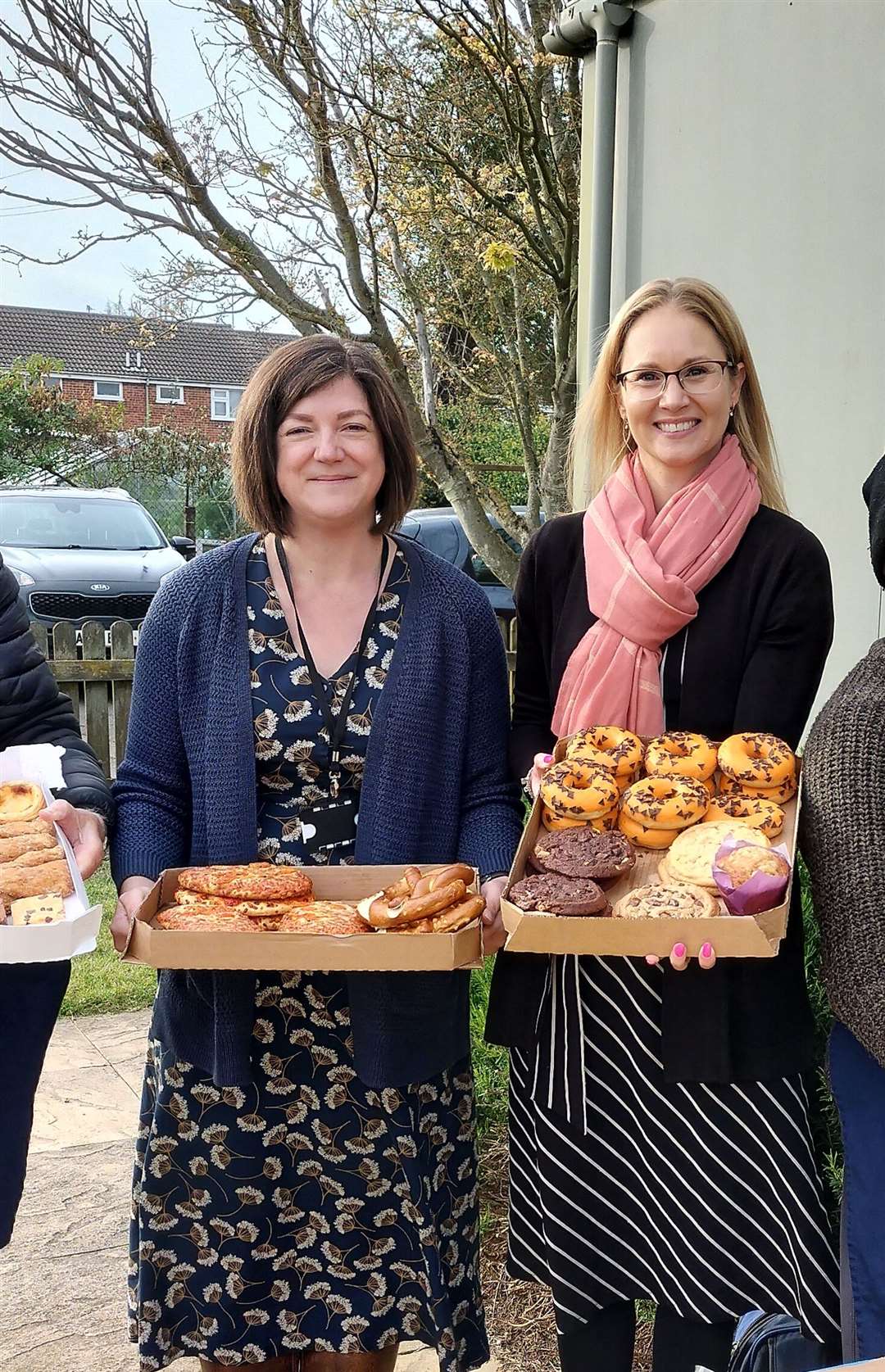 Executive headteacher Laura Martin and head of school Rachel Fleming, pictured at the opening of George's Food Hub at St George's Primary School in Stamford
