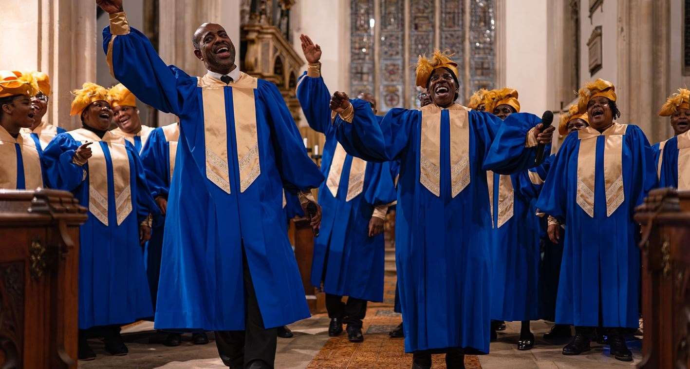 EAGA Gospel Choir perform at St Martin’s Church in Stamford. Photo: Holly Cook