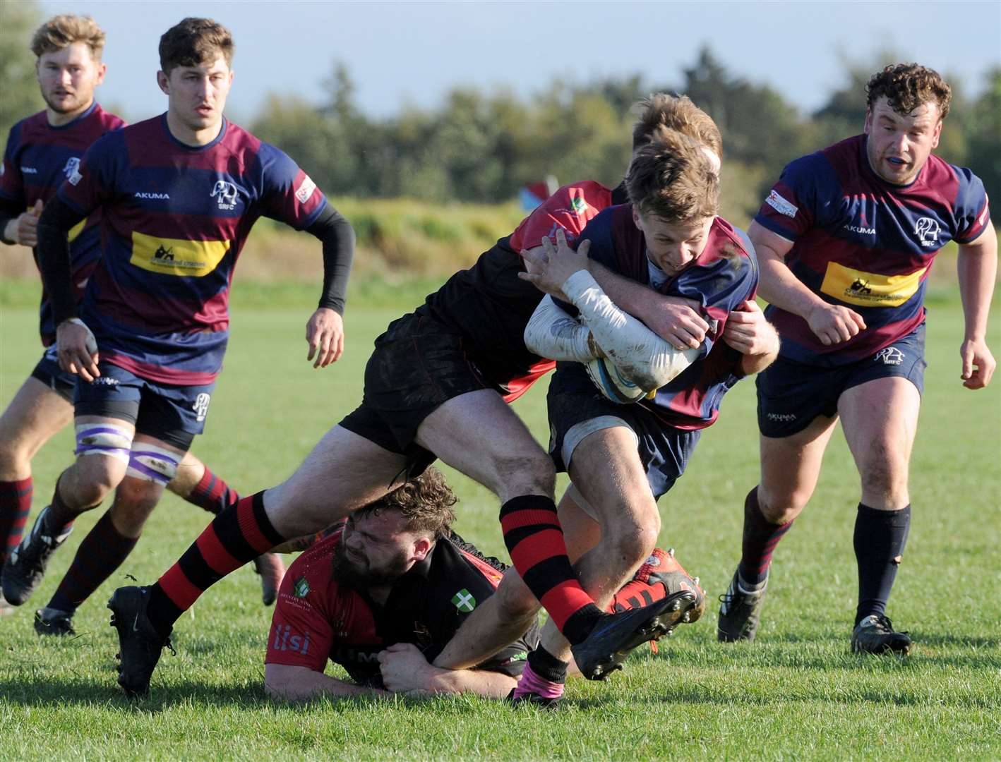 Action from Spalding's home victory over Newbold-on-Avon on Saturday. Photo: Chris Lowndes