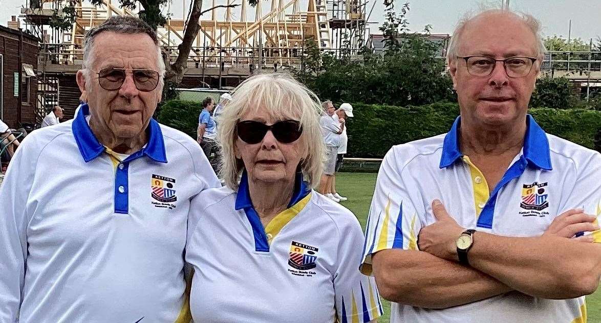 Winners, from the left, Bob and Pat Kelman and Paul Galloway.