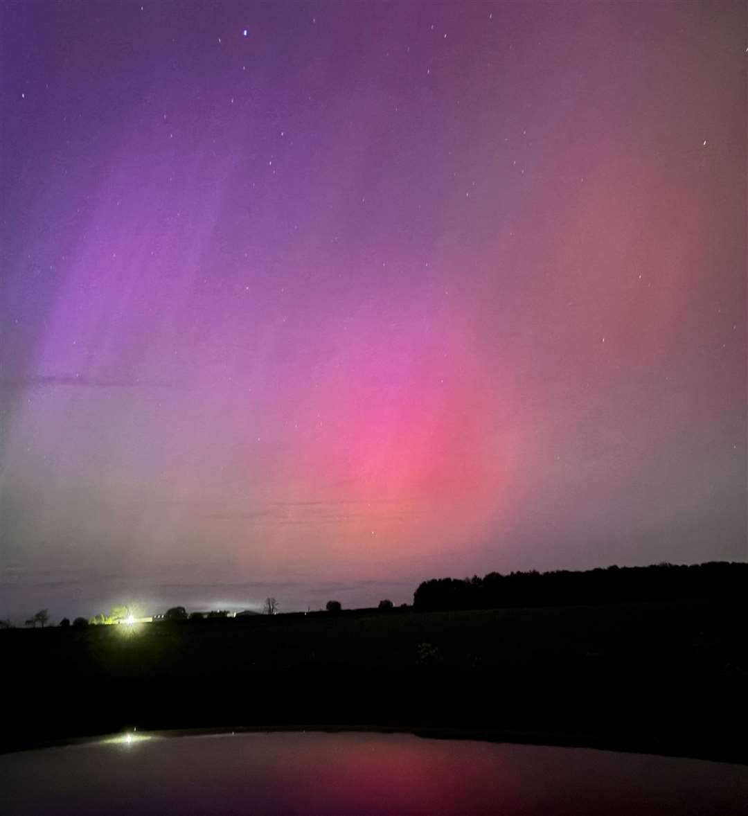 The view of the Northern Lights from Moulton Seas End. Photo: Lorna O'Dwyer