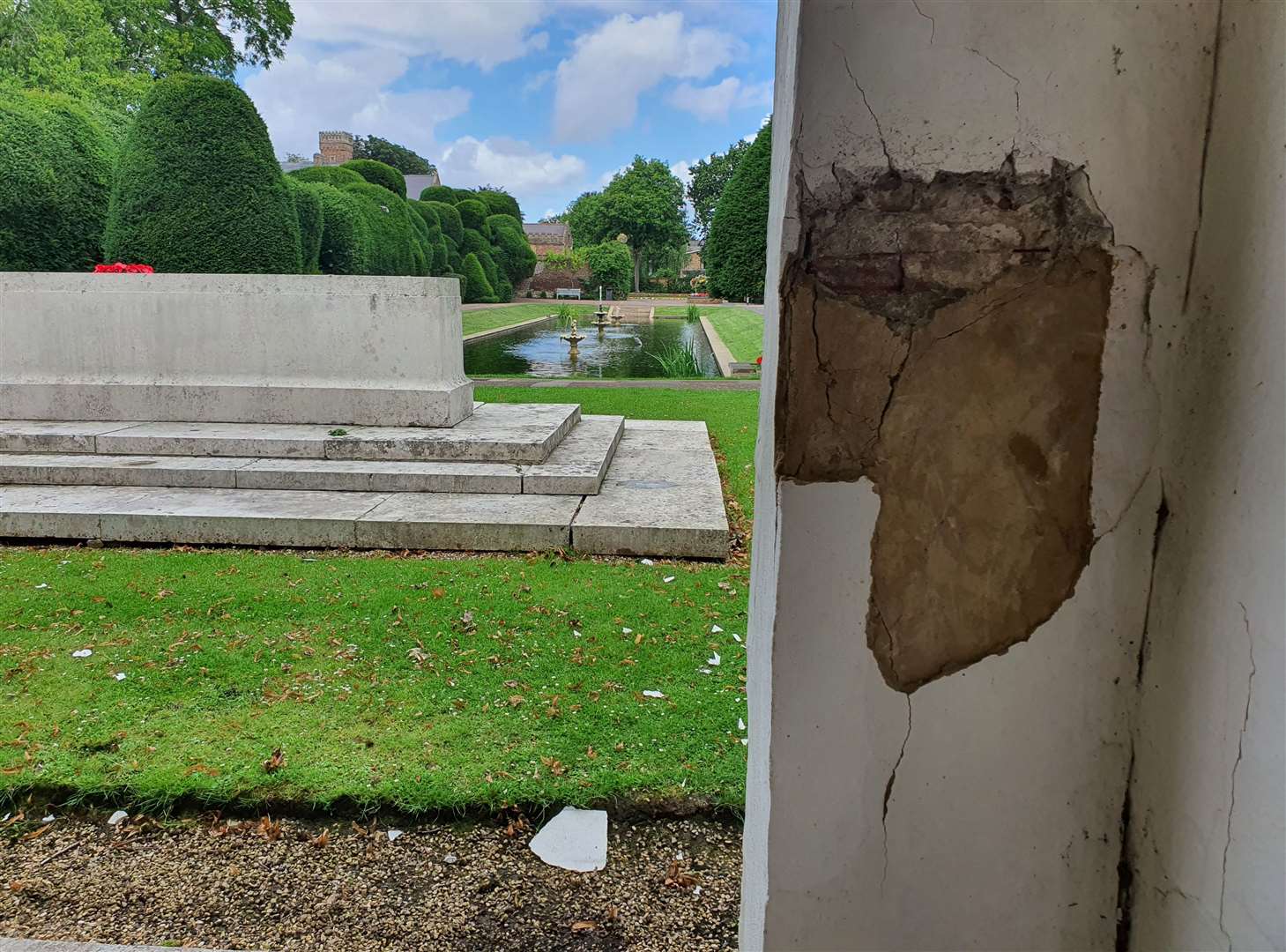There is damage to the pavilion. PHOTO: Jenny Beake