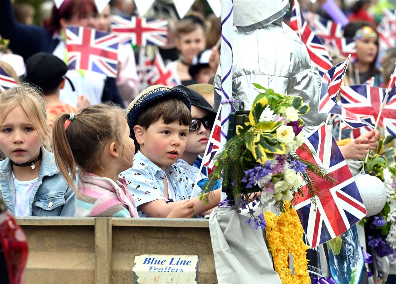 Some of the floats which took part in the Moulton Chapel Tuliptime Parade in 2022