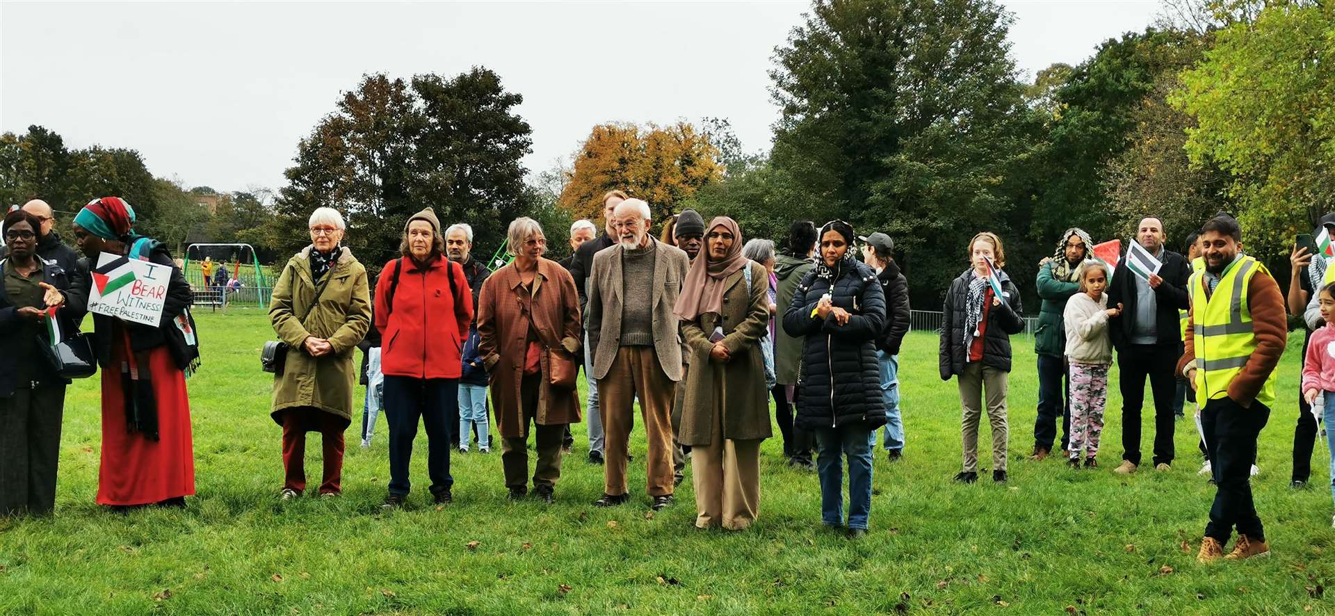 The protest was held in Wyndham Park.