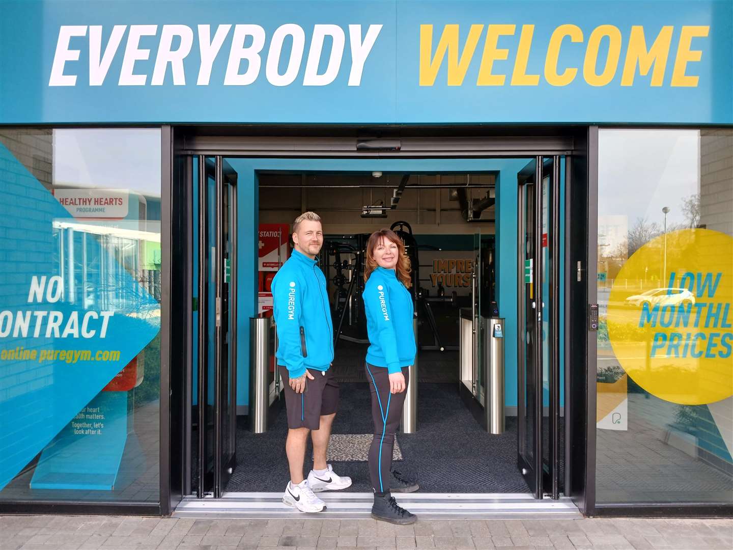 Rob Hope and Isla Oliver will welcome members to the gym each day