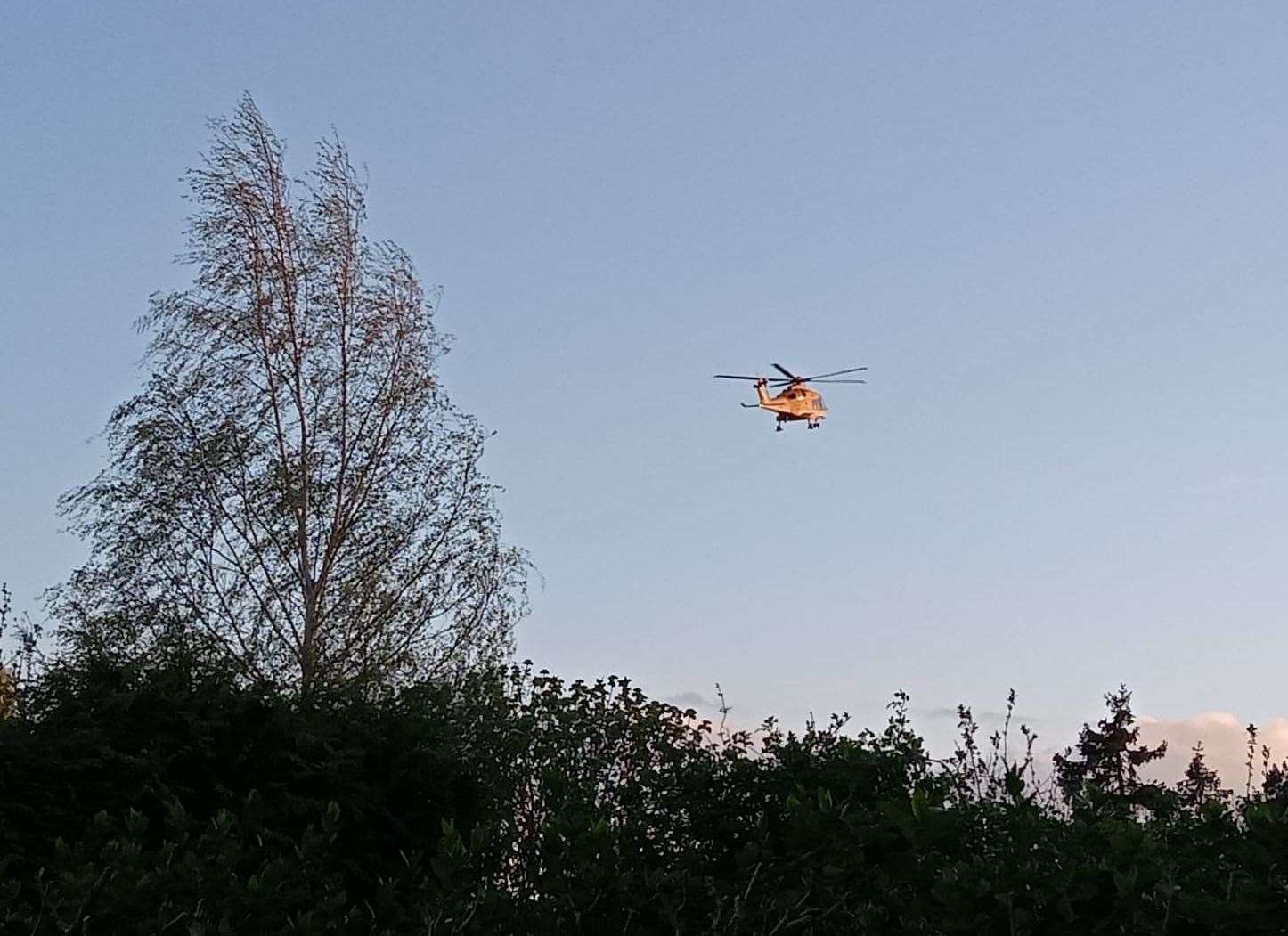 An air ambulance has landed in Stamford
