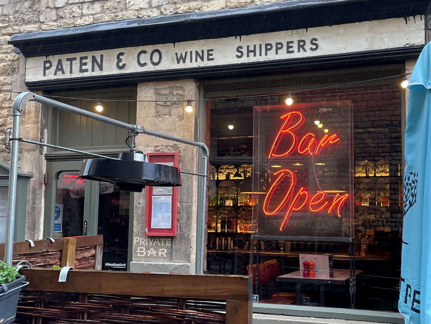 The 'bar open' sign drew me in to Paten & Co