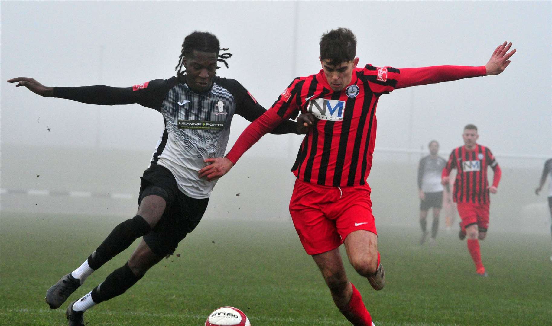 Action from Grantham Town's home defeat to Long Eaton on Boxing Day. Photo: Chris Lowndes