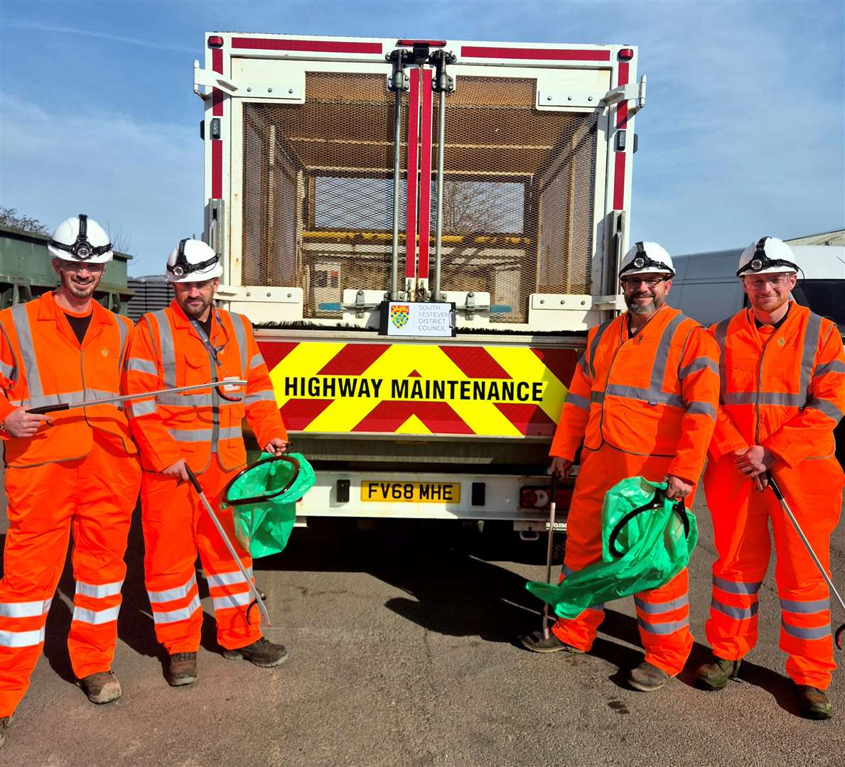 SKDC Street Scene staff are volunteering to do the litter pick.