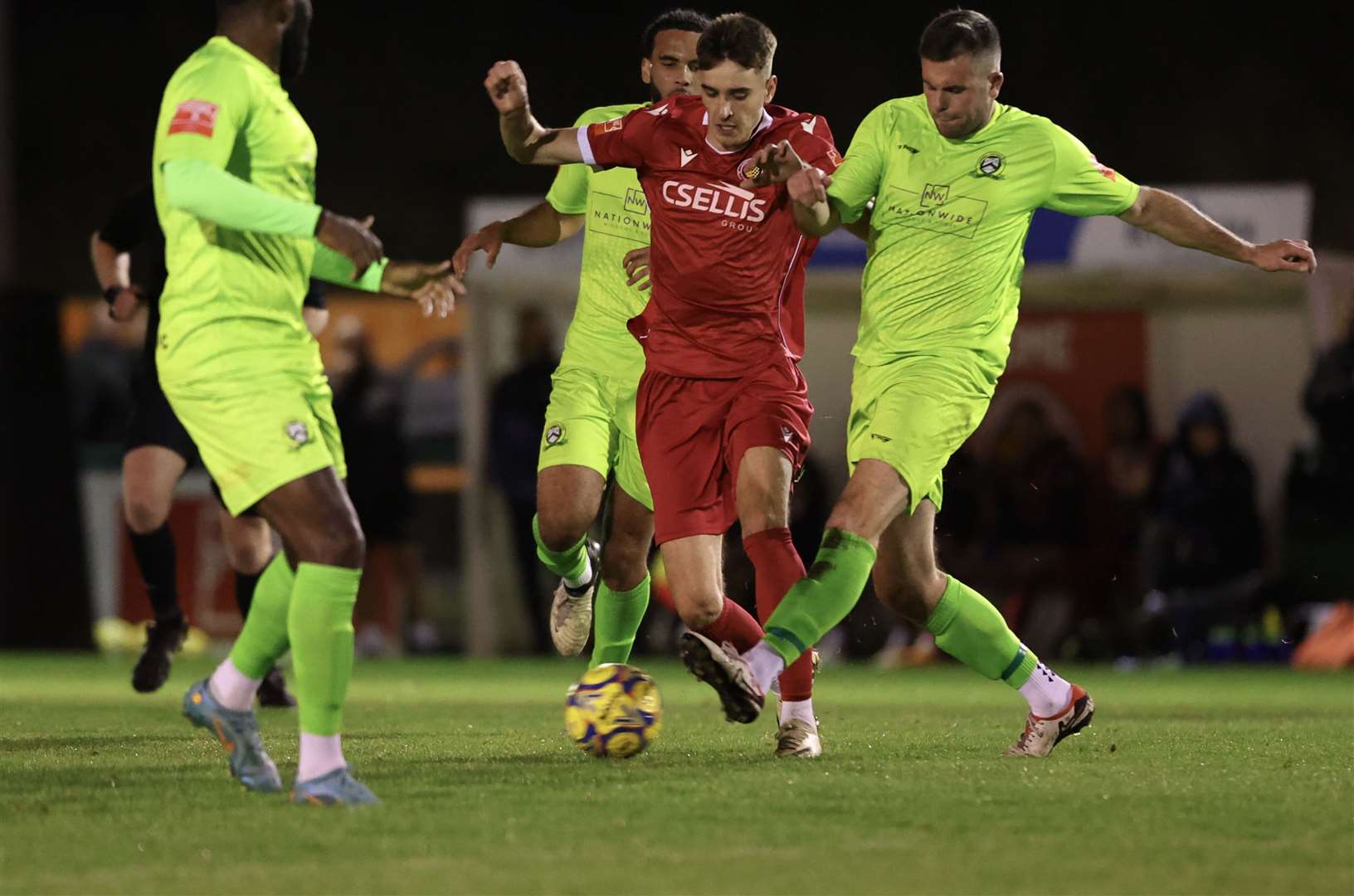 Tobias Liversidge takes on the Barwell defence. Photo: Rob O'Brien