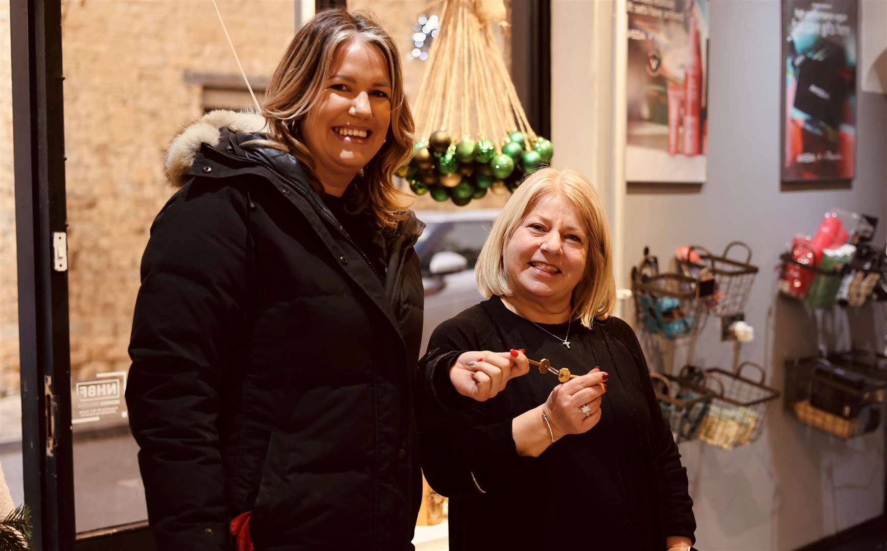 Amy Thornley takes the keys from Jane Chandler