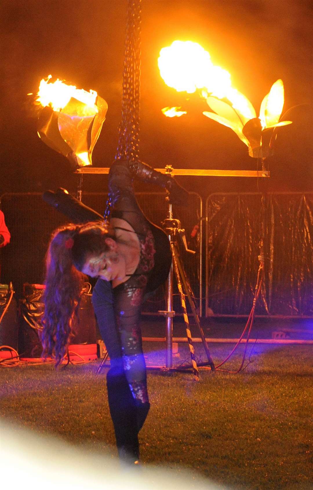 The South Lawn at Spalding's Ayscoughfee Gardens was transformed into a fire garden complete with amazing displays