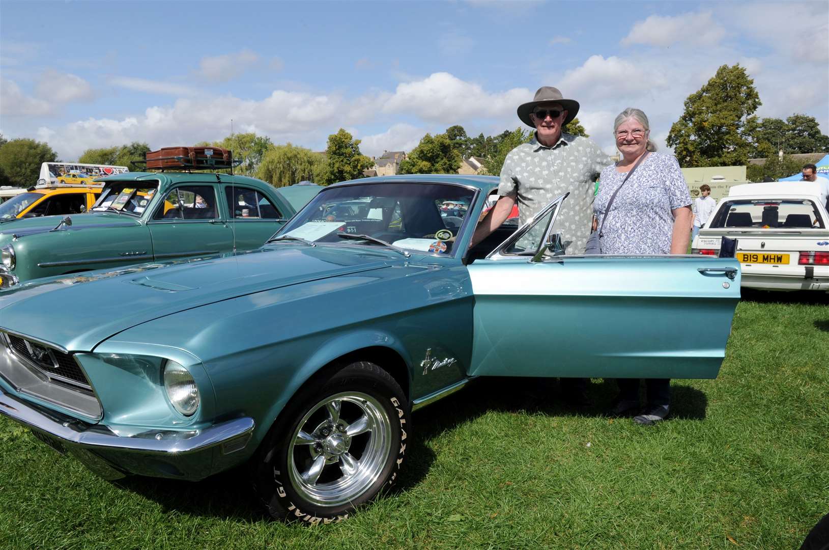 Pete and Rosemary Stimpson with their Mustang. Photo: Chris Lowndes