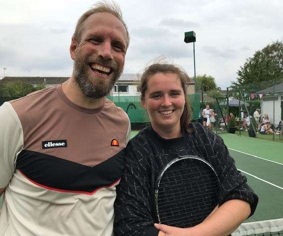 Steve Ward and Ceire Mullins who won the mixed doubles.