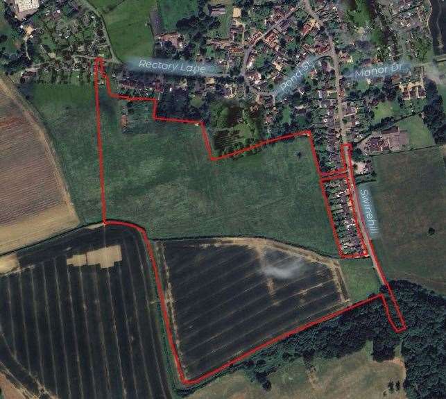 An aerial view of the site in Harlaxton. Photo: David Wilson Homes/nineteen47