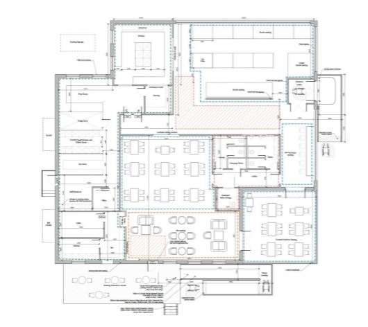 The layout plan proposed for the expansion of the A1 Stadium Diner. (56844215)