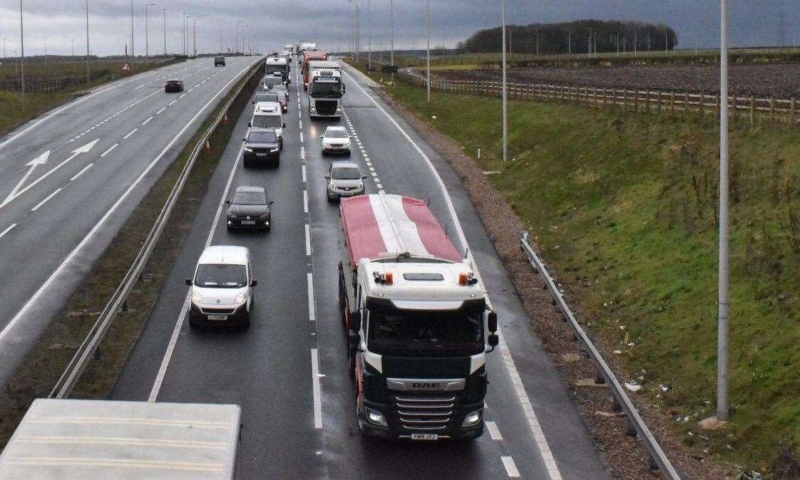 Traffic is slow on the A1 northbound. Photo: RSM Photography