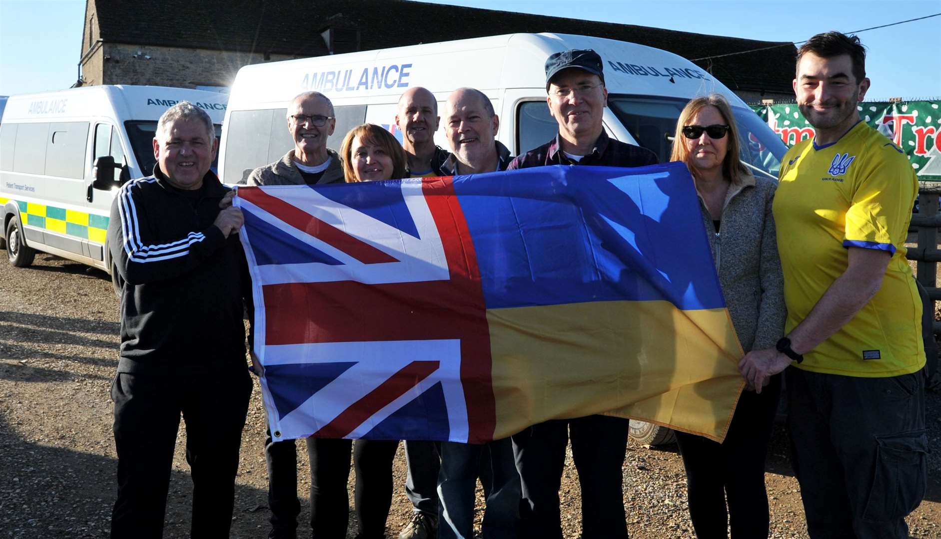 Volunteer drivers ready for the off at Willow Brook Farm Shop, in Helpston. Photo: Iliffe Media