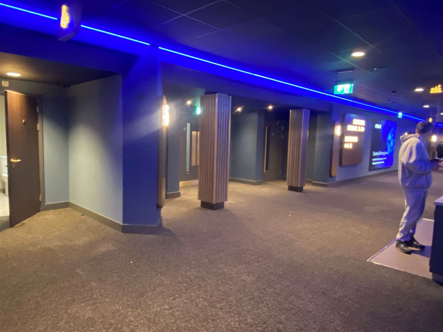 There are eight screens in the cinema.