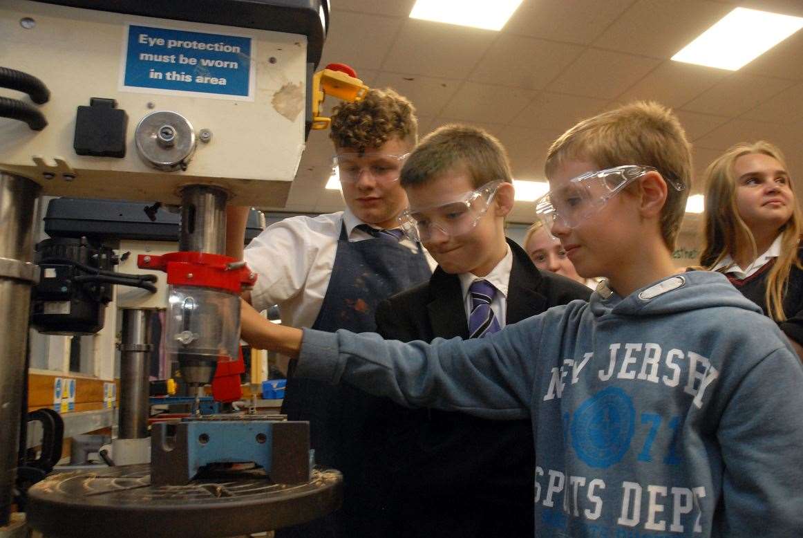 DT students Owen Hutchinson, Matthew Ward and George Hillam.