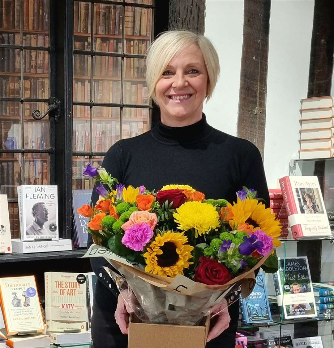 Jenny Pugh is celebrating 40 years working at Walkers Books in Stamford