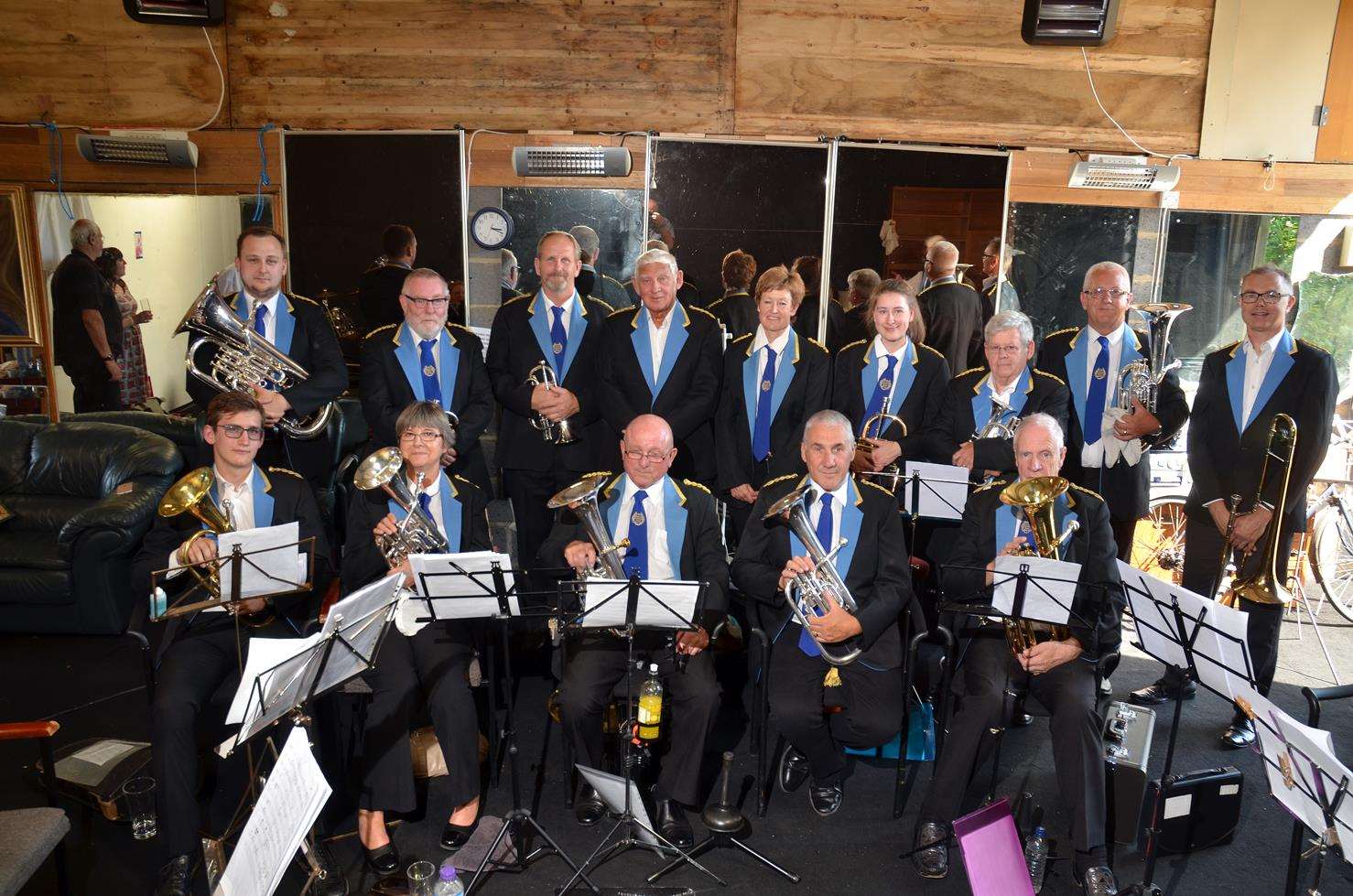 St Nicolas Players' Brass Band in Brassed Off. Photo by Tim Wilson. 050818108SG