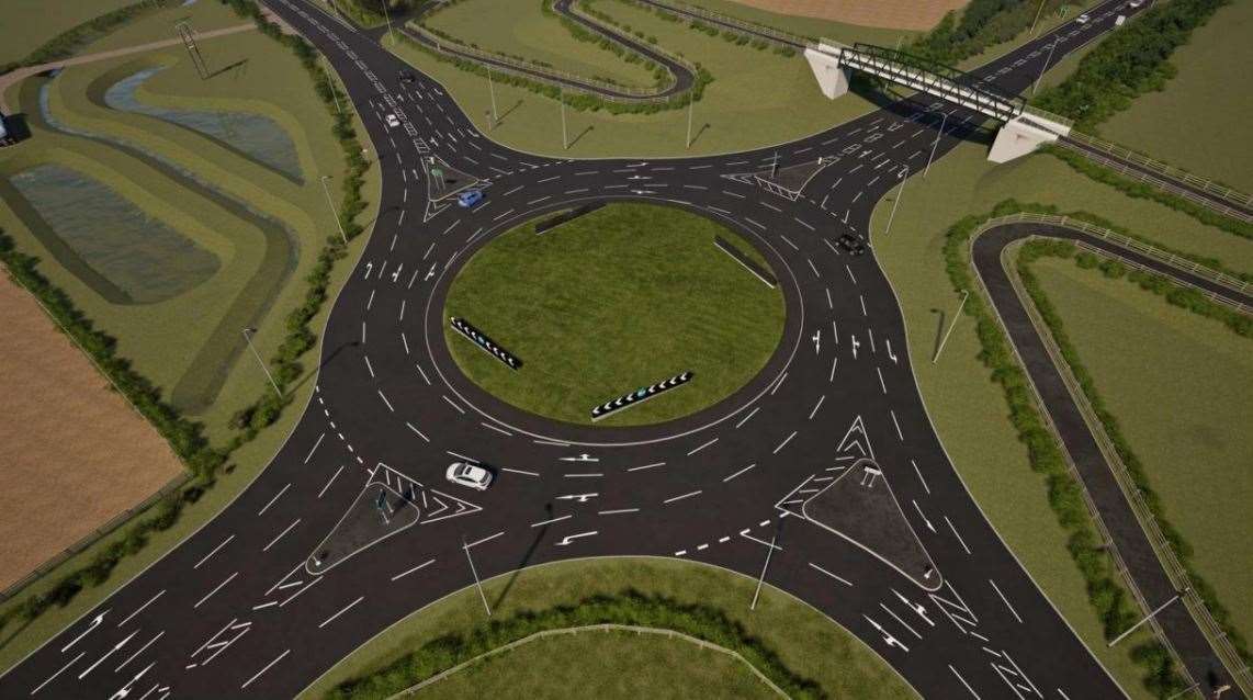 Potential designs for expanded Nettleham roundabout