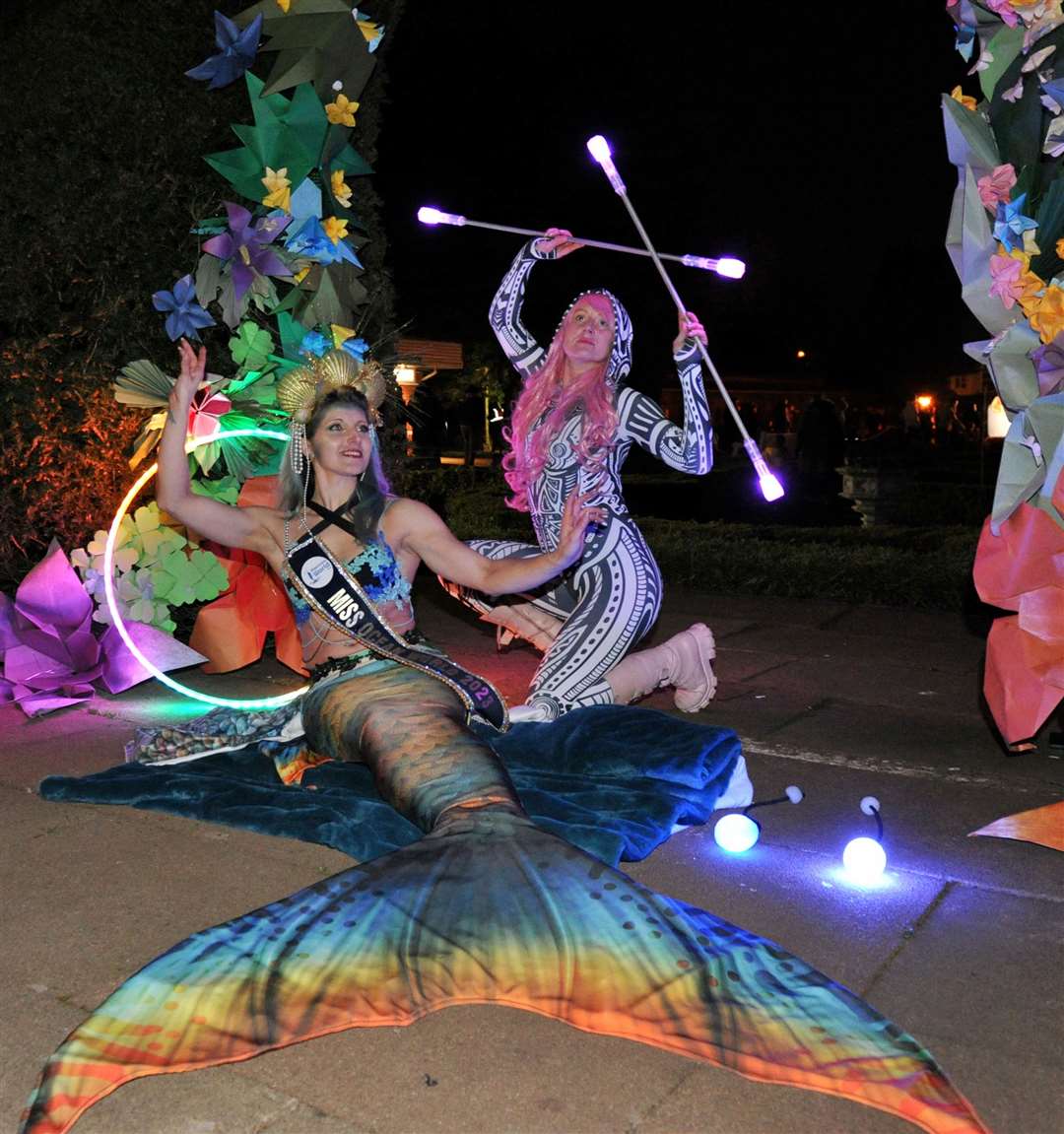 Some of the performers who delighted visitors to Light Night at Ayscoughfee Gardens in Spalding