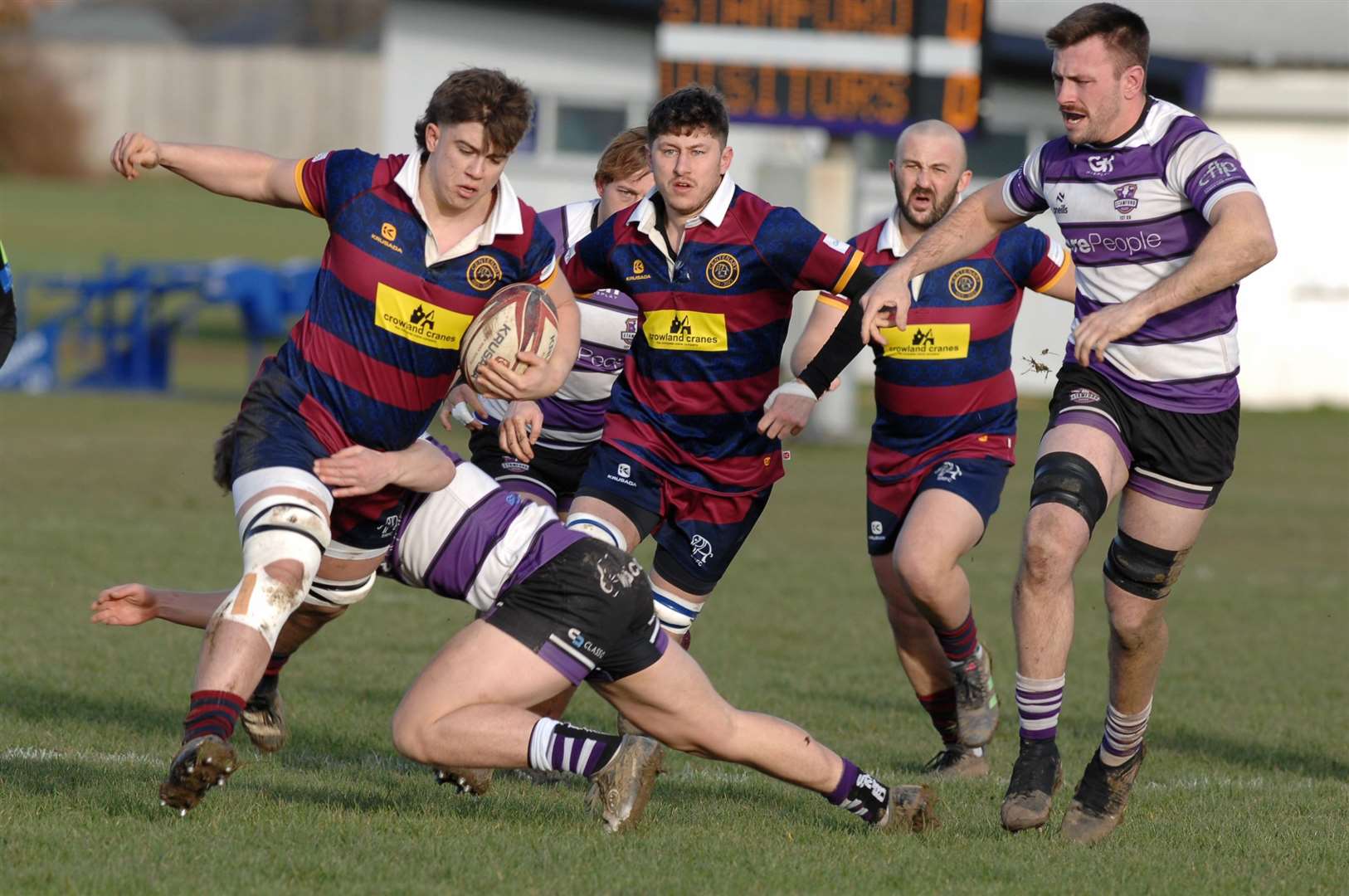 Action from Spalding's defeat at Stamford. Photo: Adrian Smith
