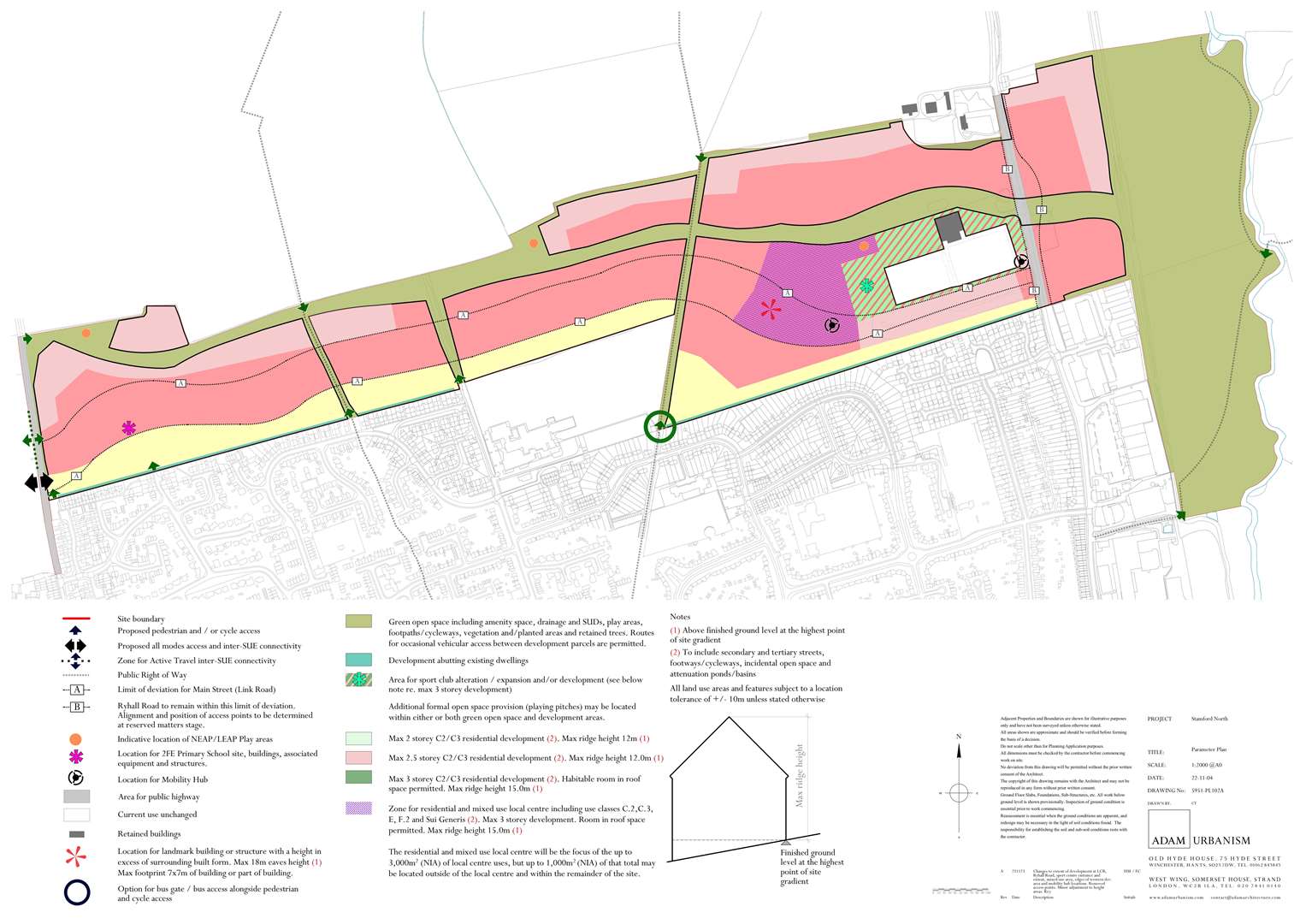 Green open spaces can be seen on the planning documents for Stamford North