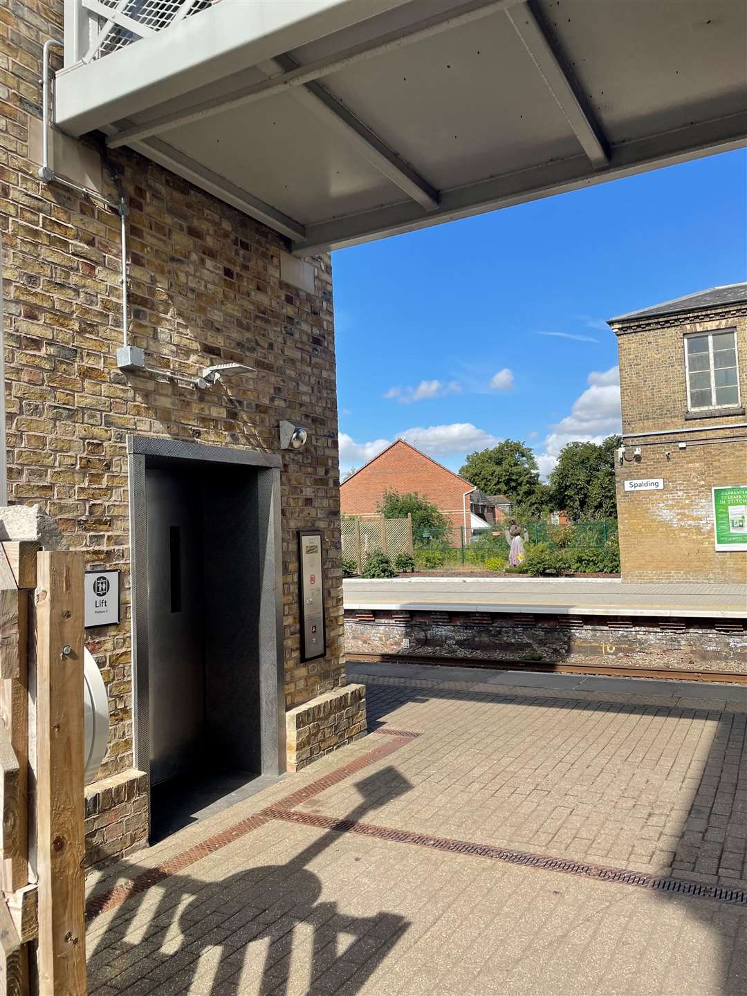 The lift at Splading Railway Station