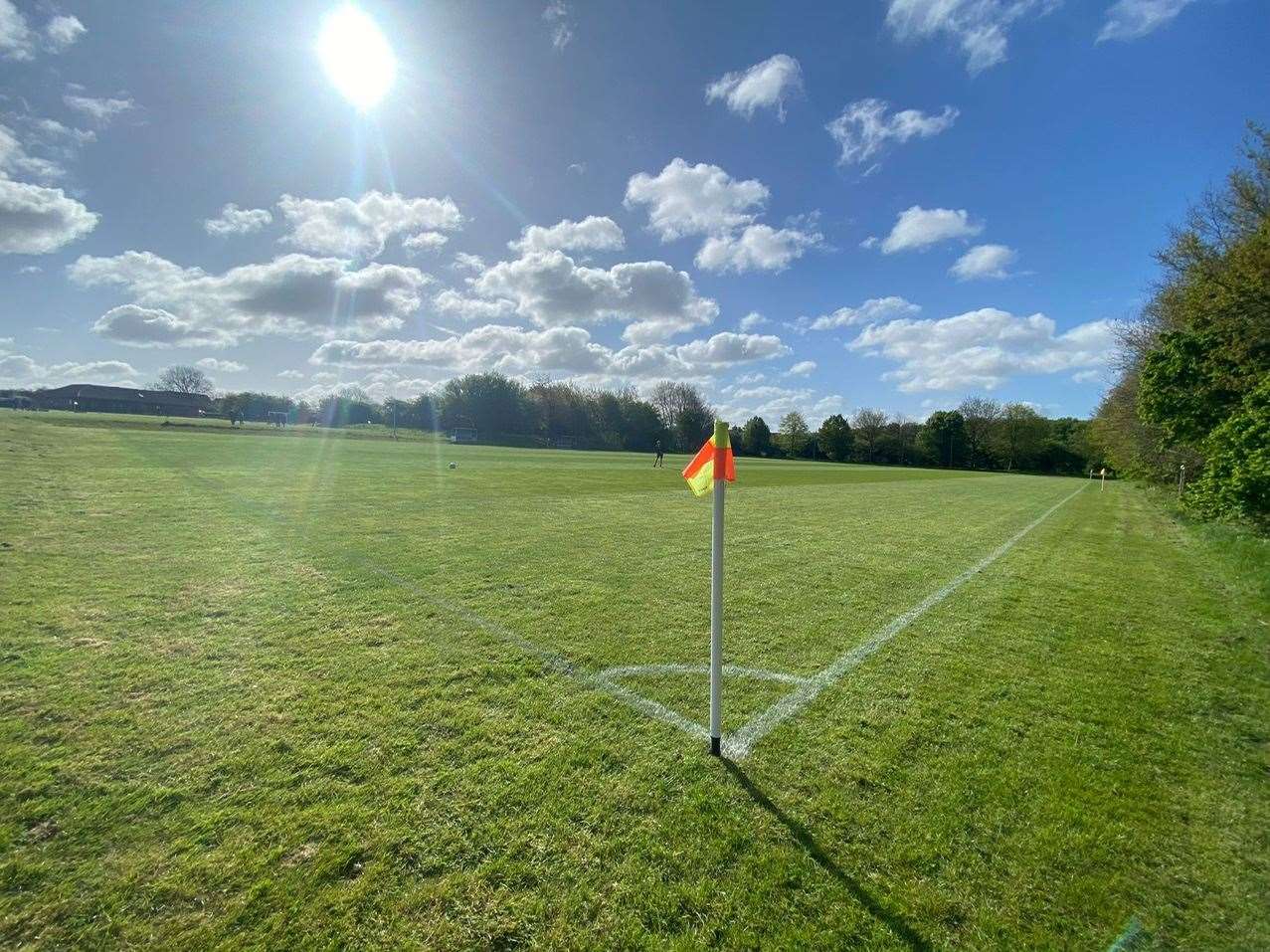 Long Bennington FC's volunteers face a major challenge maintaining the pitches after the club's tractor was stolen. Photo: Long Bennington FC