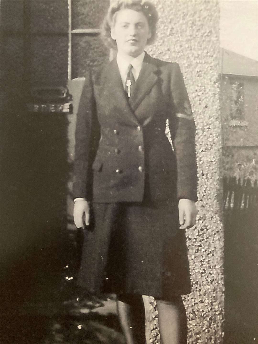 Joan Briggs in her navy uniform.