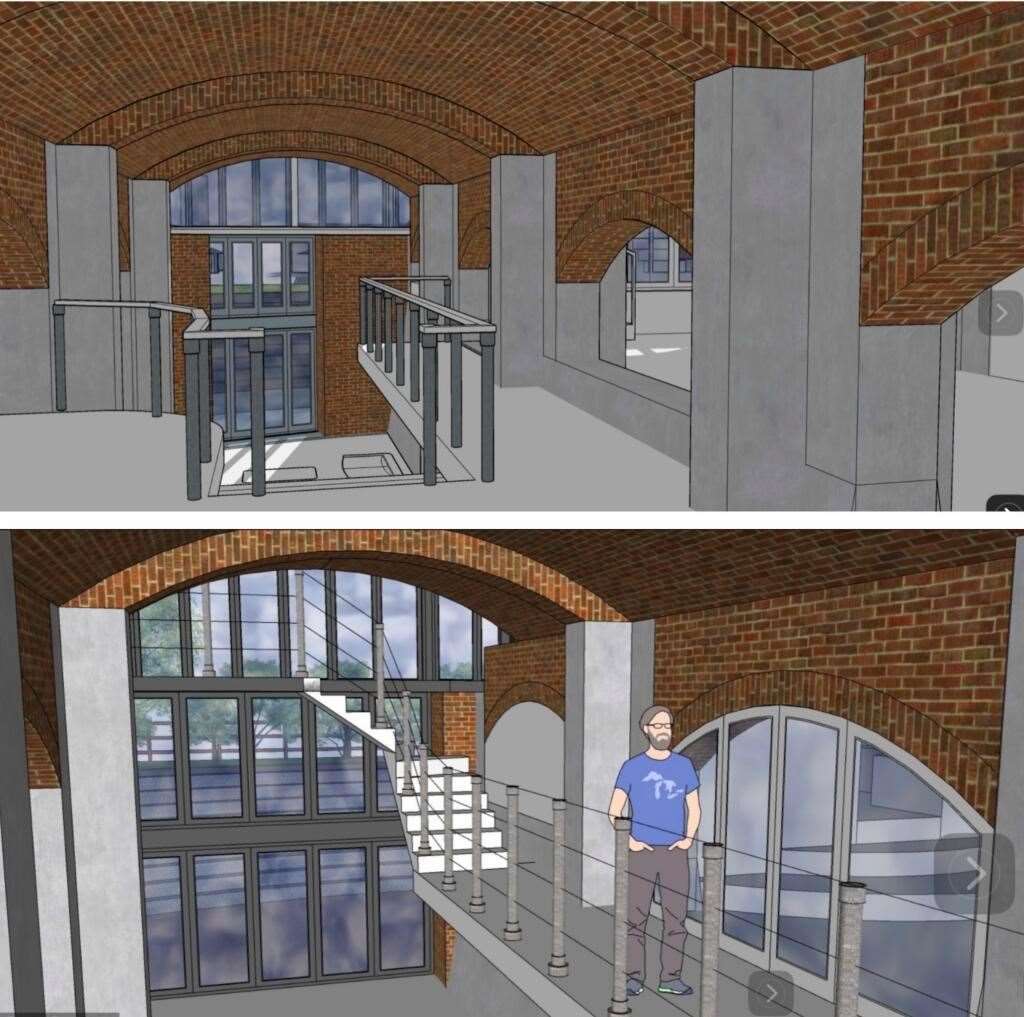 An artist's impression of the 'cathedral-like' property that has planning permission at the site