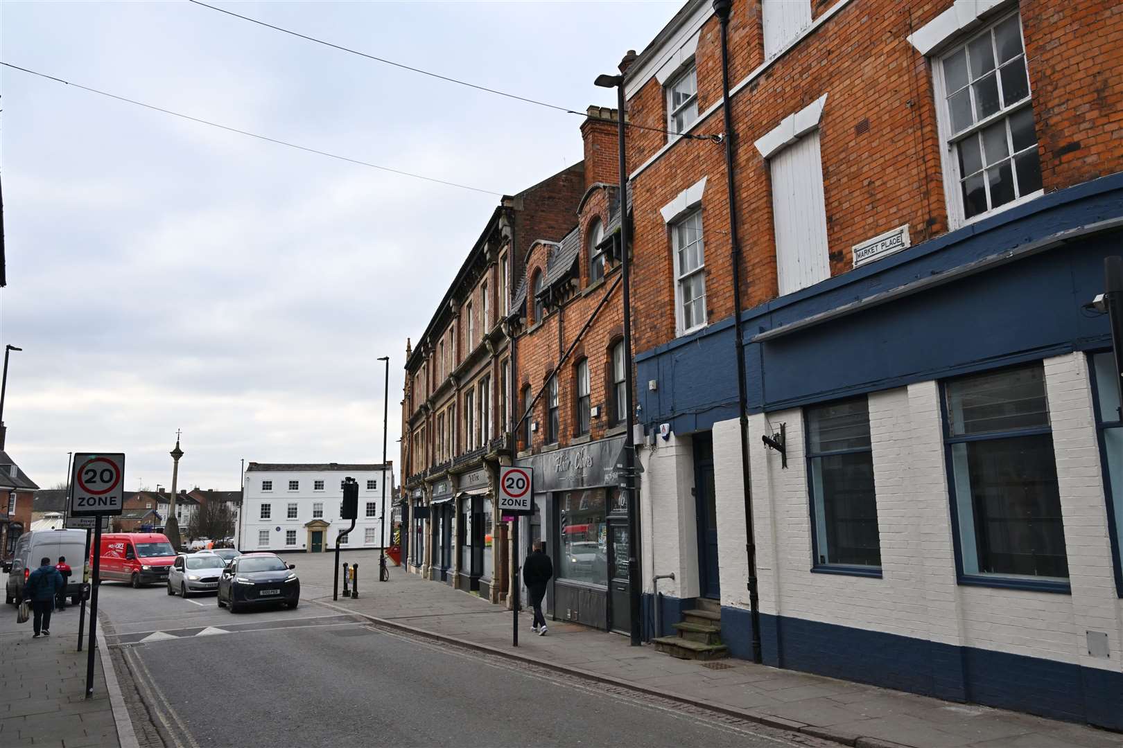 The Market Place in Grantham.