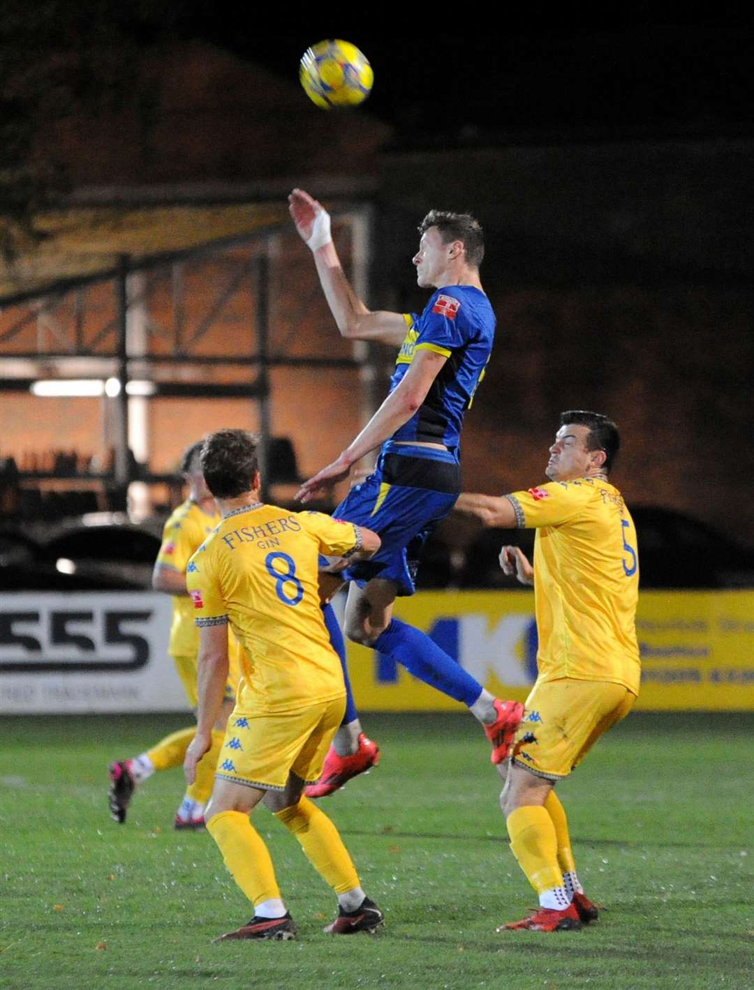 Action from Spalding's home defeat to Leiston. Photo: Chris Lowndes