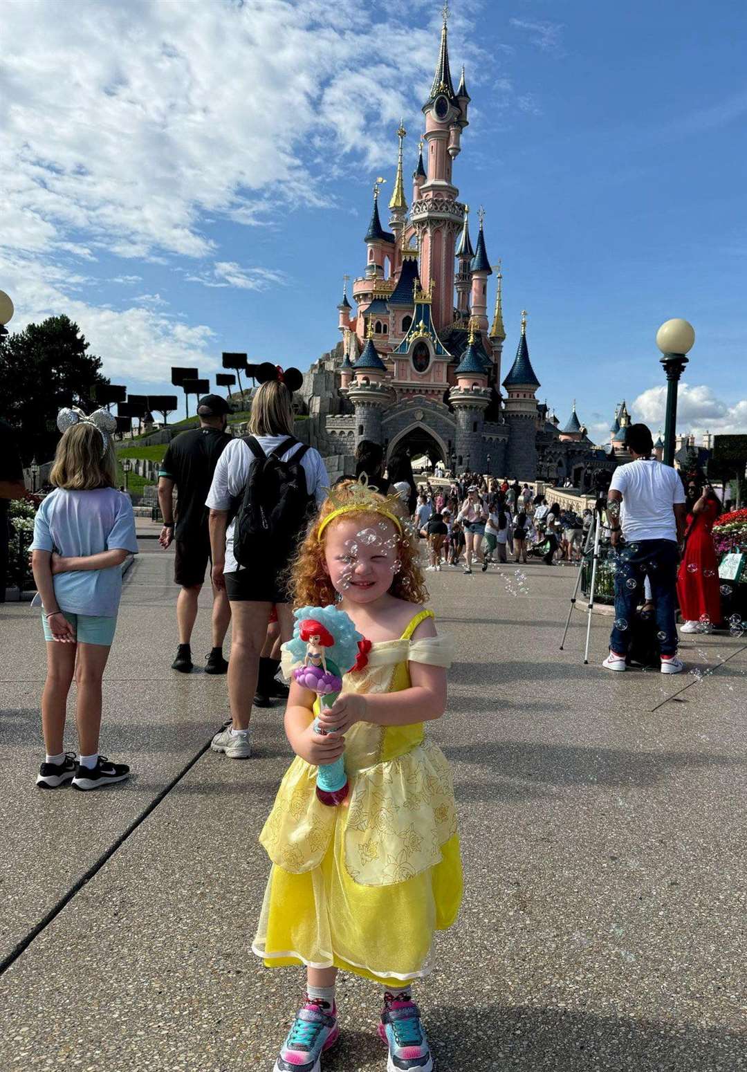 Daniel Lambert's daughter Ava at Disneyland Paris. She is celebrating her birthday today.