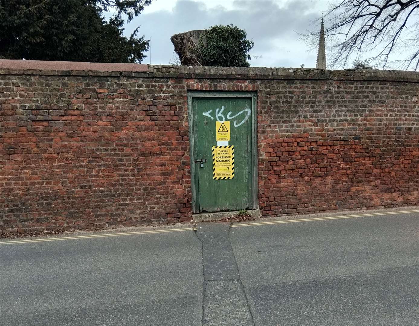 Vandals have blighted one of the gates at the historic Ayscoughfee Gardens