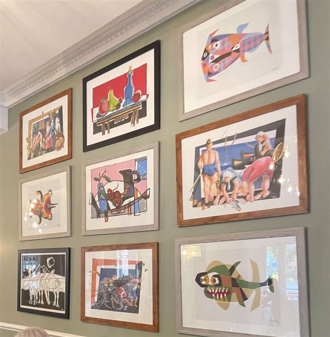Some of the artwork on display, adding a vibrancy to the place