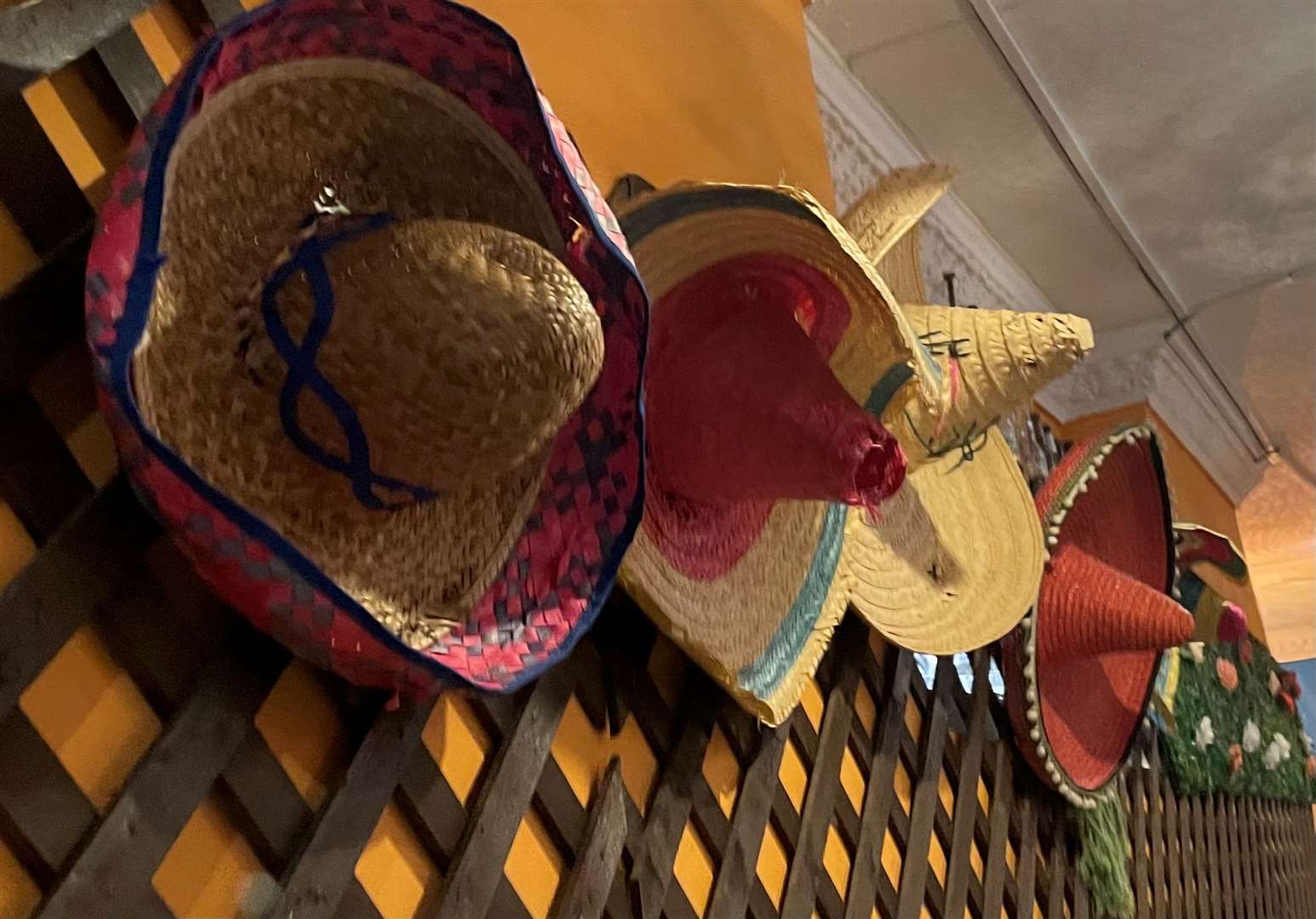Sombreros on show at Los Burritos