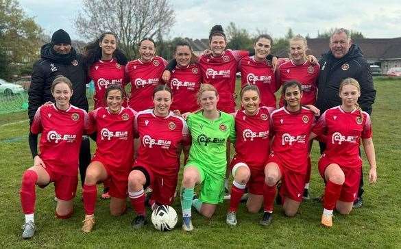 Stamford AFC Ladies toast their title triumph