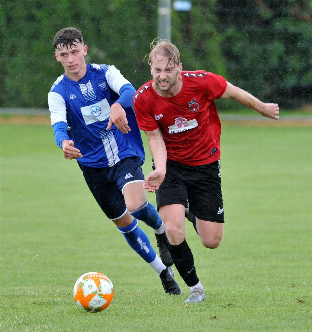 Pat Kacirek, right, has returned to Pinchbeck United from Wisbech Town.