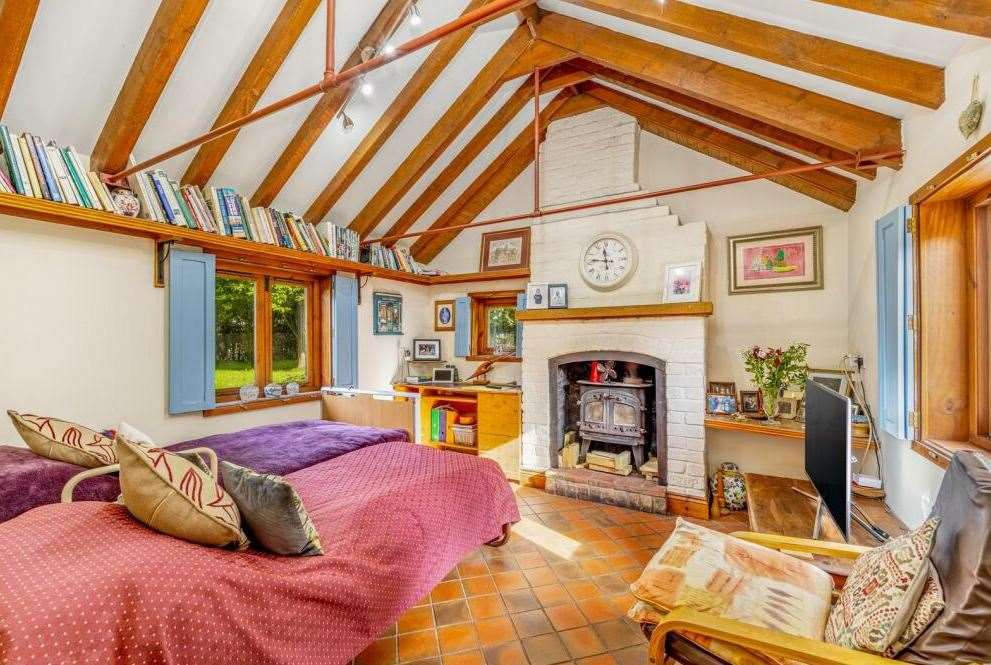 The cosy snug is fitted with a multi-fuel burner